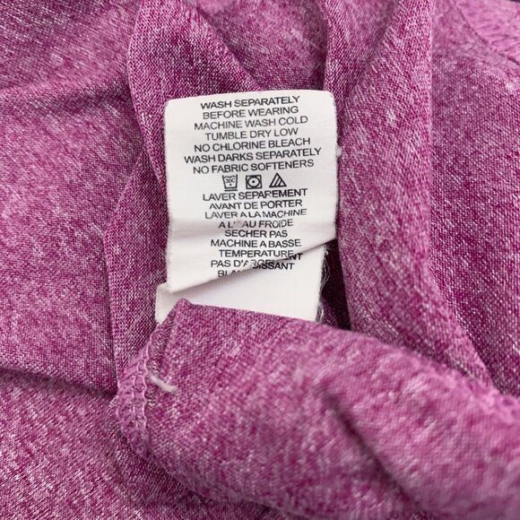 Brooks Size XL Top Long Sleeve Activewear Shirt Heathered Purple Floral Sleeve - Picture 7 of 7